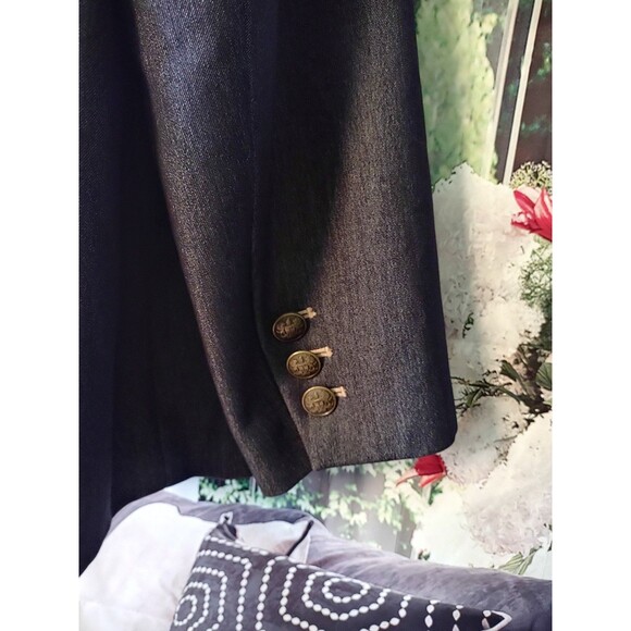 Kasper Blazer Womens 18 Lined Single Breated Crest Buttons, Stitching Detailing - Picture 4 of 11